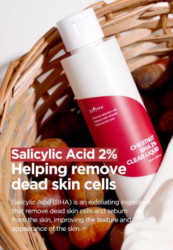 ISNTREE CHESTNUT BHA 2% CLEAR LIQUID 100ML - Image 2