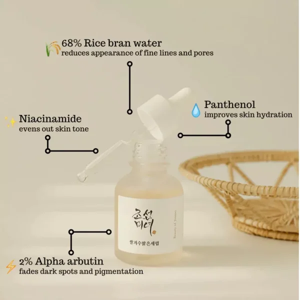 BEAUTY OF JOSEON GLOW DEEP SERUM : RICE + ARBUTIN 30ML - Image 3