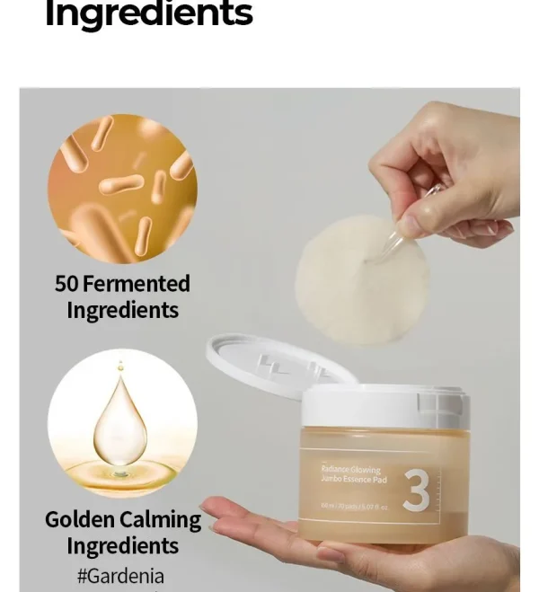 Numbuzin No.3 Radiance Glowing Jumbo Essence Pad 150ml